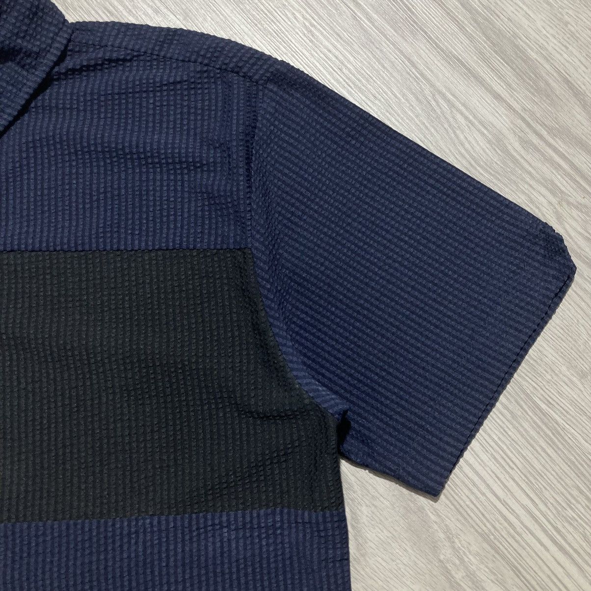 Issey Miyake 2000s Creation Cube Waffle Halfbutton Shirt Designer 2 Tone Size US M / EU 48-50 / 2 - 6 Thumbnail