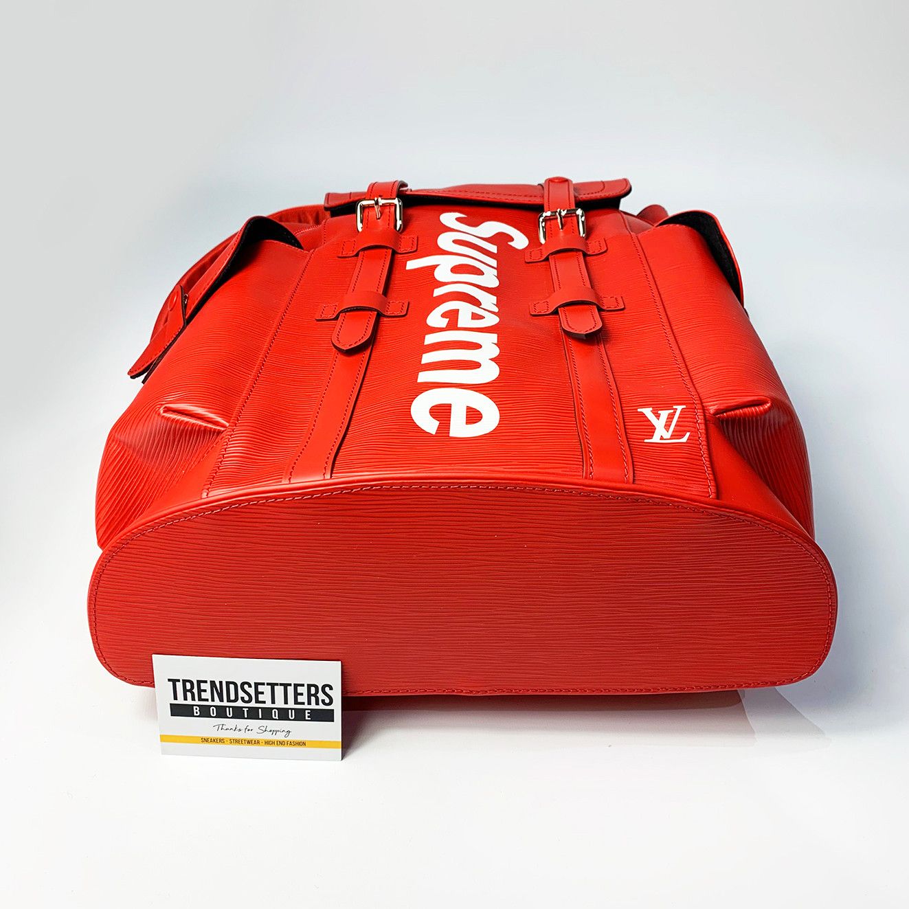 Louis Vuitton × Supreme Louis Vuitton x Supreme Christopher backpack red leather LV Size ONE SIZE - 4 Thumbnail