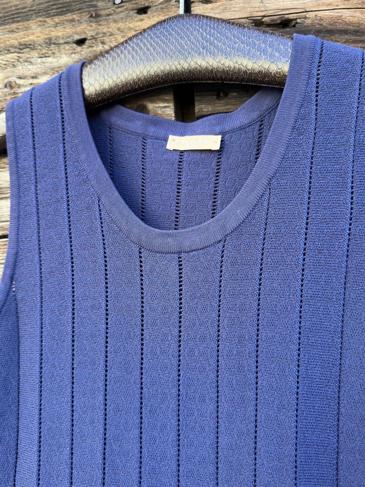 Alaia Alaïa Paris Vintage 2000s Ribbed Knit Flare Dress Size M / US 6-8 / IT 42-44 - 7 Thumbnail