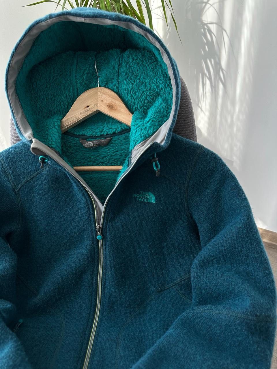 The North Face × Vintage Vintage The North Face Outdoor Blue Fur Zip Hoodie Size US M / EU 48-50 / 2 - 18 Thumbnail