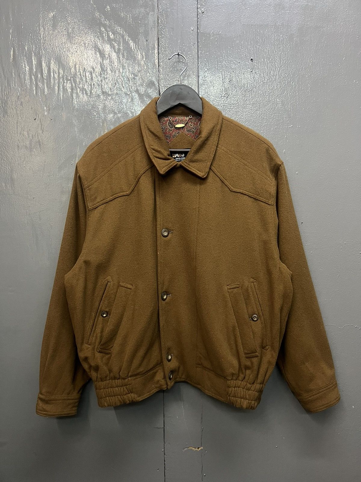 Vintage Daks England Wool Bomber Jacket