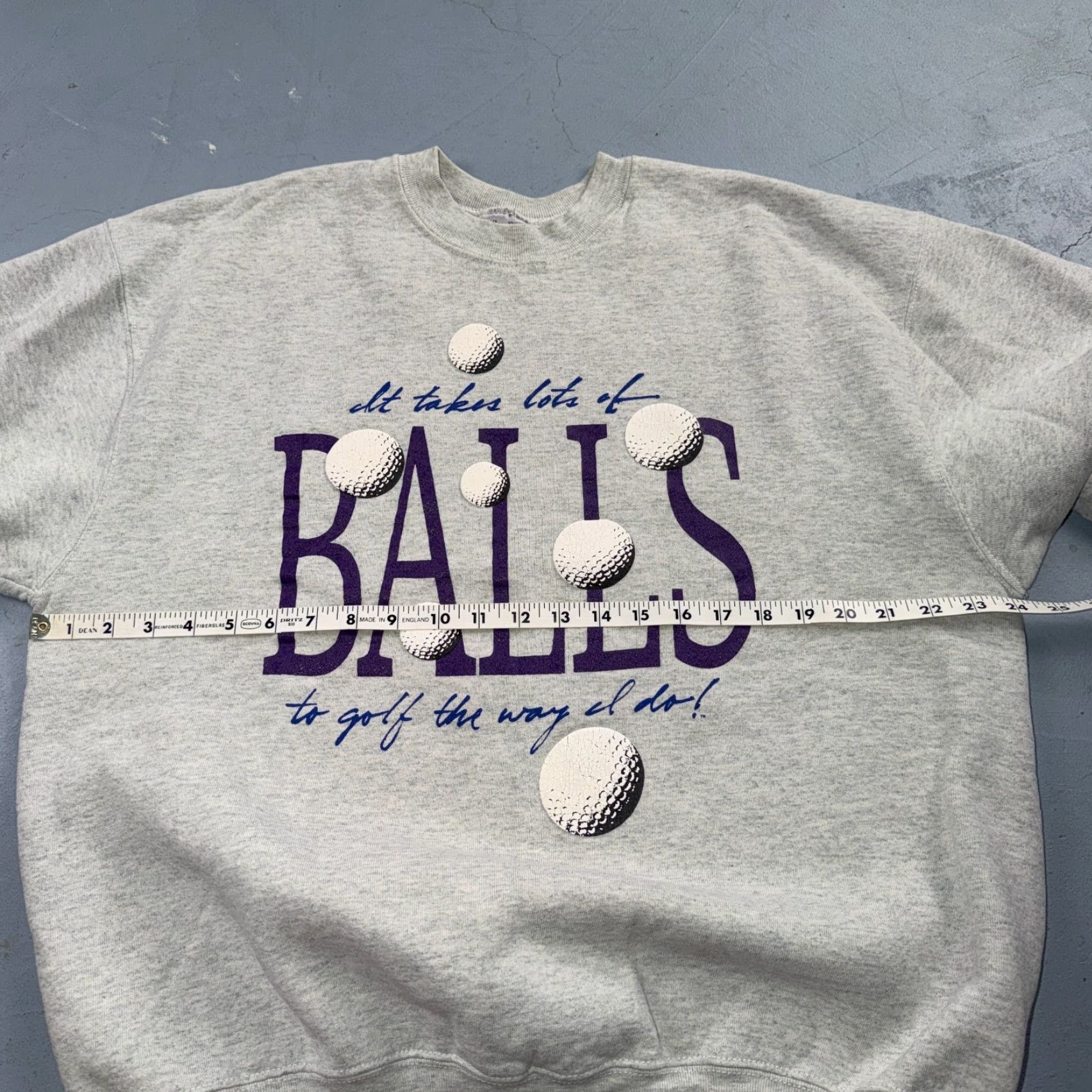 Fruit Of The Loom VTG Fruit of the Loom Sweatshirt Crewneck Gray XL USA Golf 90s 80s Graphic Print Mens Size US XL / EU 56 / 4 - 5 Thumbnail