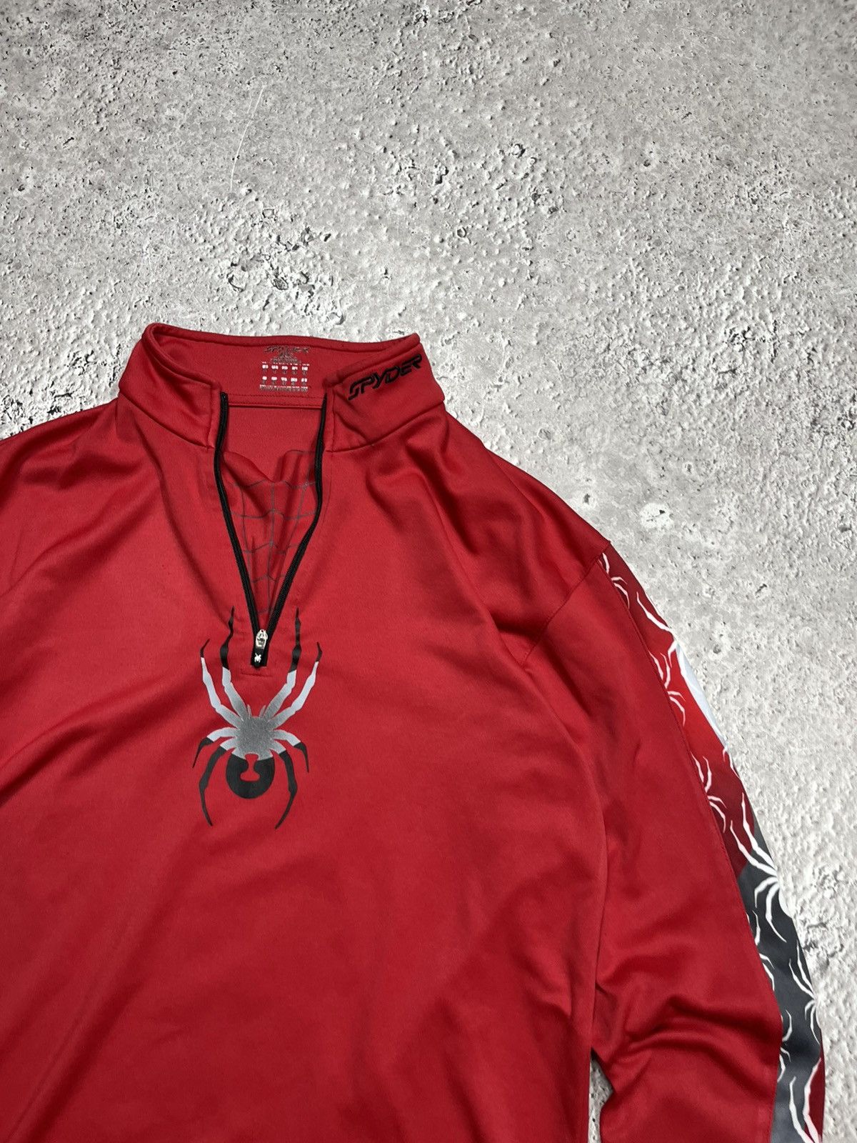 Spyder Spyder Red Quarter Zip Pullover Spider Graphic Long Sleeve S Size US S / EU 44-46 / 1 - 3 Thumbnail