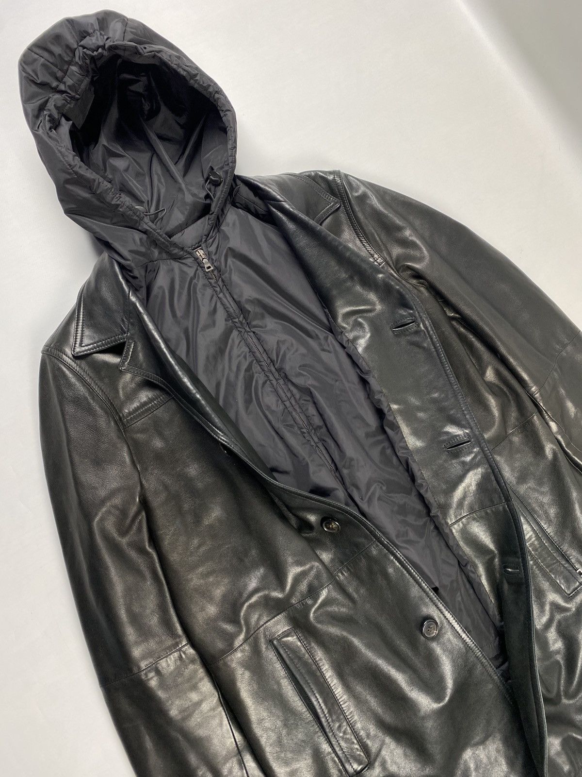 Prada Prada Leather Jacket, Coat + Neylon Vest Size US XL / EU 56 / 4 - 5 Thumbnail