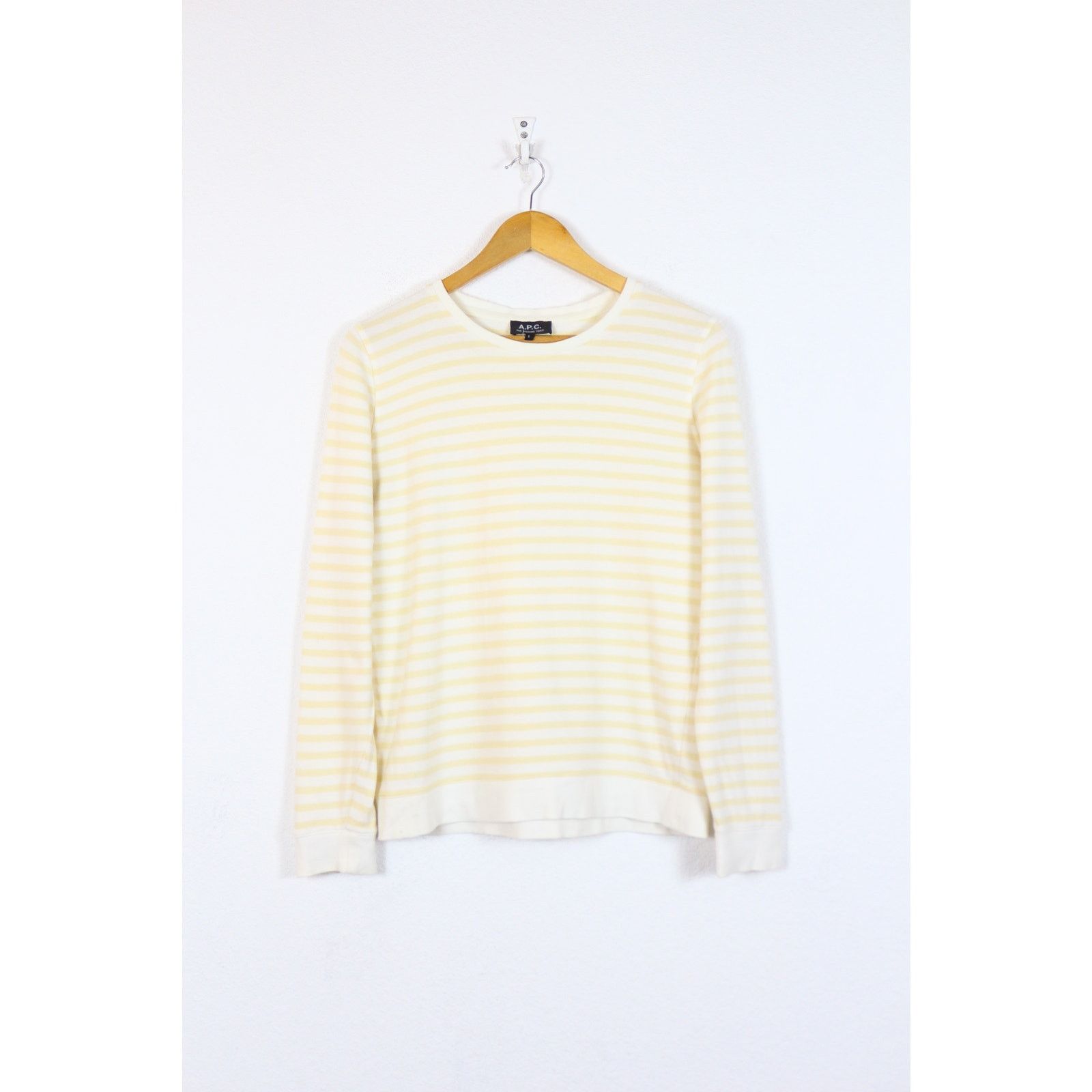 A.P.C. A.P.C. Striped Breton Crew Sweatshirt Women’s L Size L / US 10 / IT 46 - 1 Thumbnail