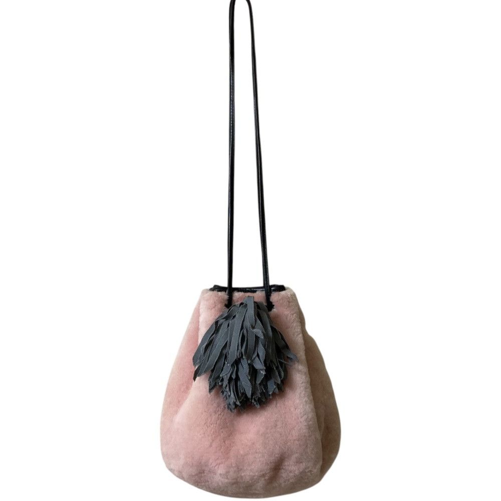 Other Other LUDLOW Fur Tassel Drawstring Shoulder Bag Natural Material Shoulder Bag DUTY FREE for USA Size ONE SIZE - 1 Thumbnail
