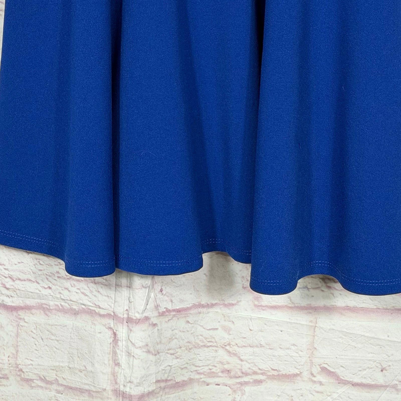 Other Trixxi Large Blue Sleeveless Scalloped Dress Size L / US 10 / IT 46 - 3 Thumbnail