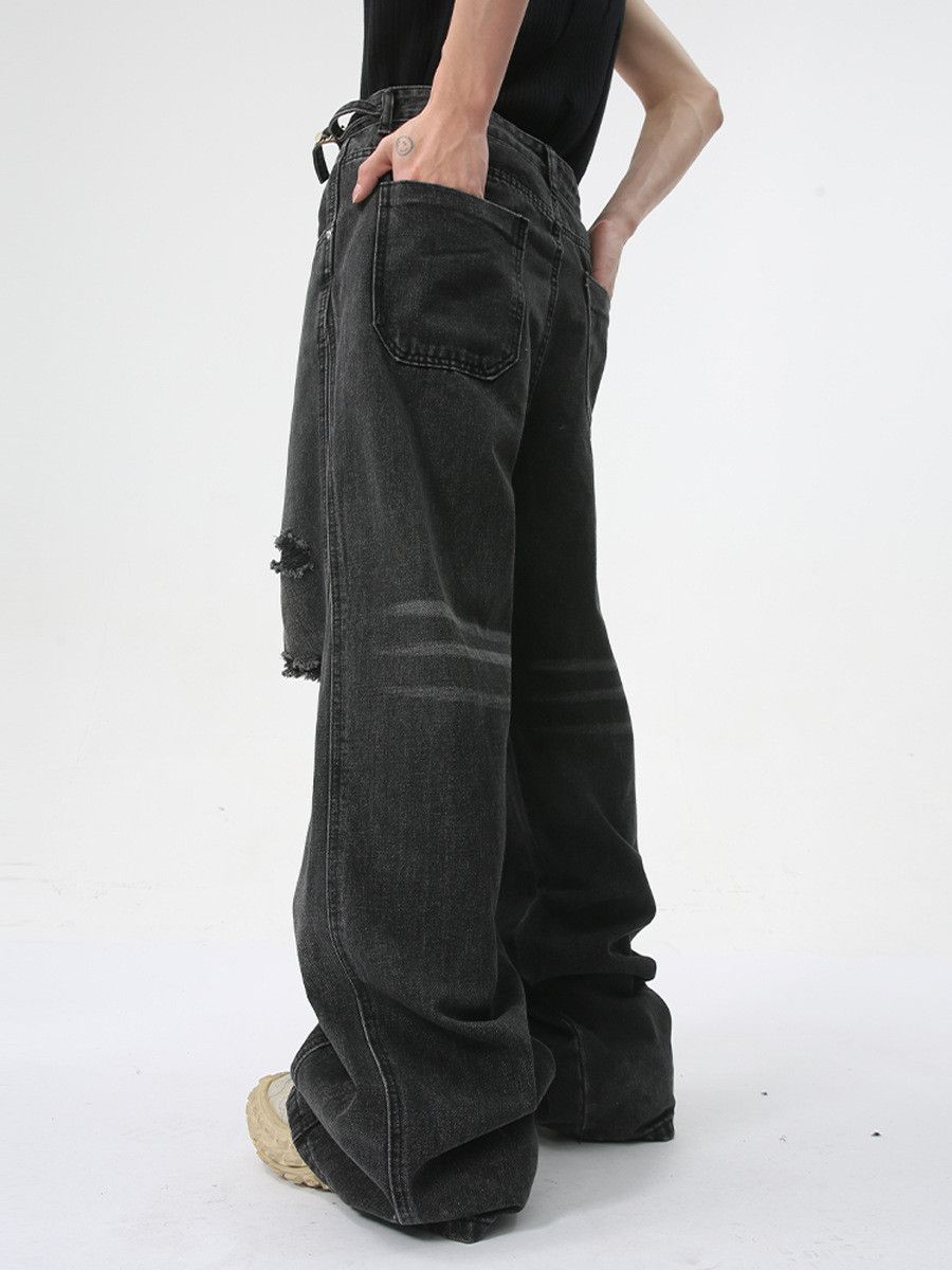 Vintage Men's street style distressed ripped straight leg jeans Size US 32 / EU 48 - 5 Thumbnail