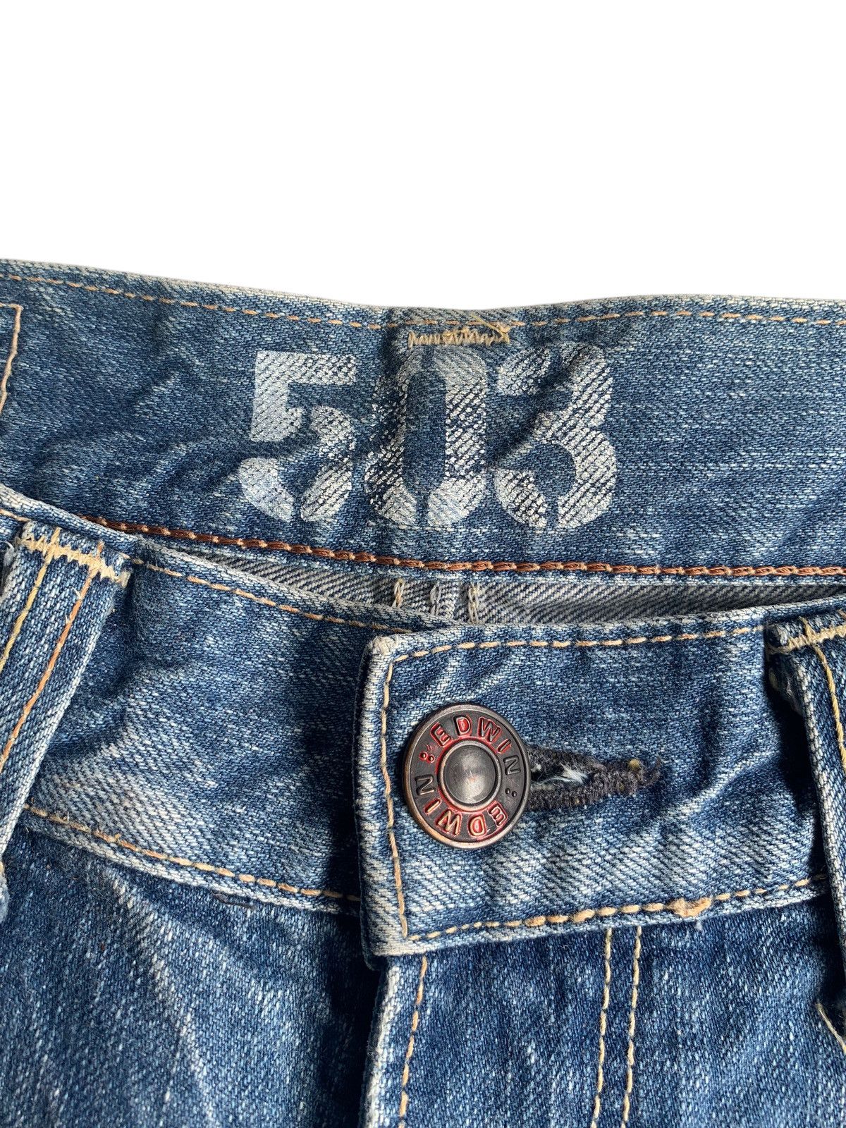Edwin × Kapital × Vintage FLARE EDWIN 503 FADED PUNK STYLE DISTRESSED DENIM☠️🎌 Size US 30 / EU 46 - 11 Thumbnail