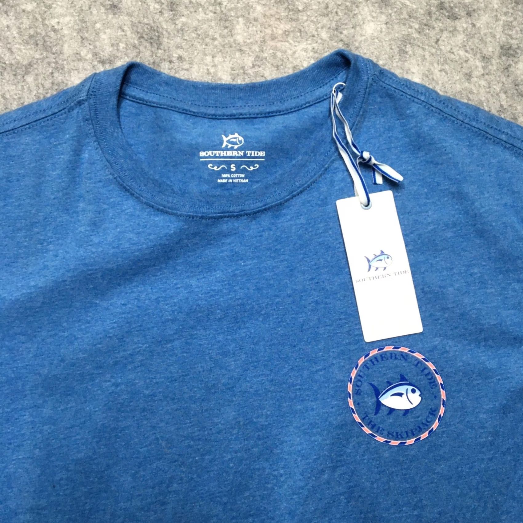 Southern Tide Southern Tide Shirt Womens Small Heather Boat Blue Skipjack Logo Cotton Crew Neck Short Sleeve Graphic Navy Womens Small Heather Boat Blue Size S / US 4 / IT 40 - 2 Thumbnail