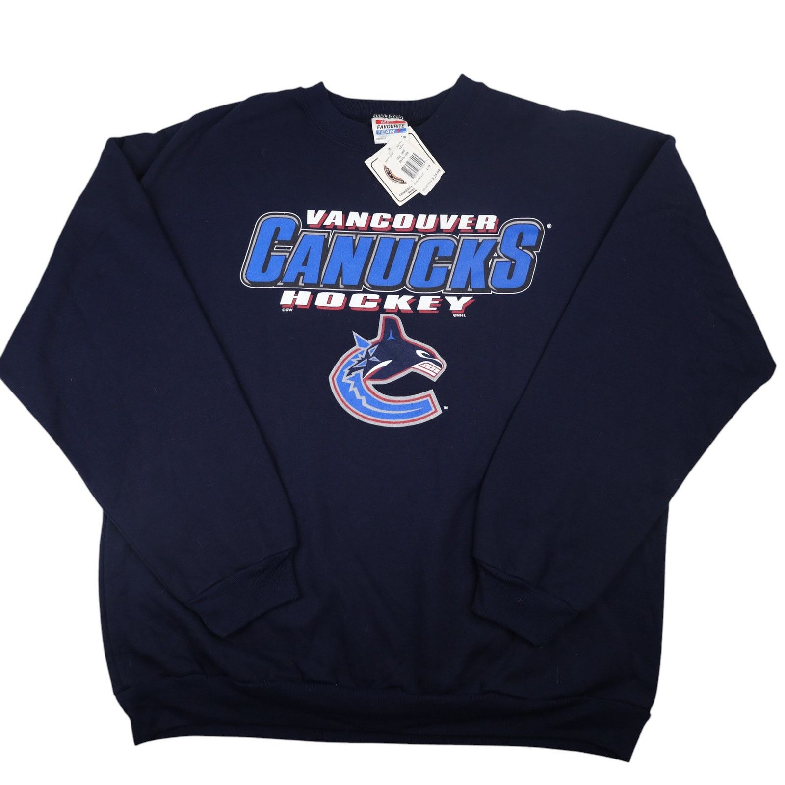 NHL × Vintage VTG NWT Starter Vancouver Canucks Hockey Graphic Sweatshirt Size US L / EU 52-54 / 3 - 1 Thumbnail