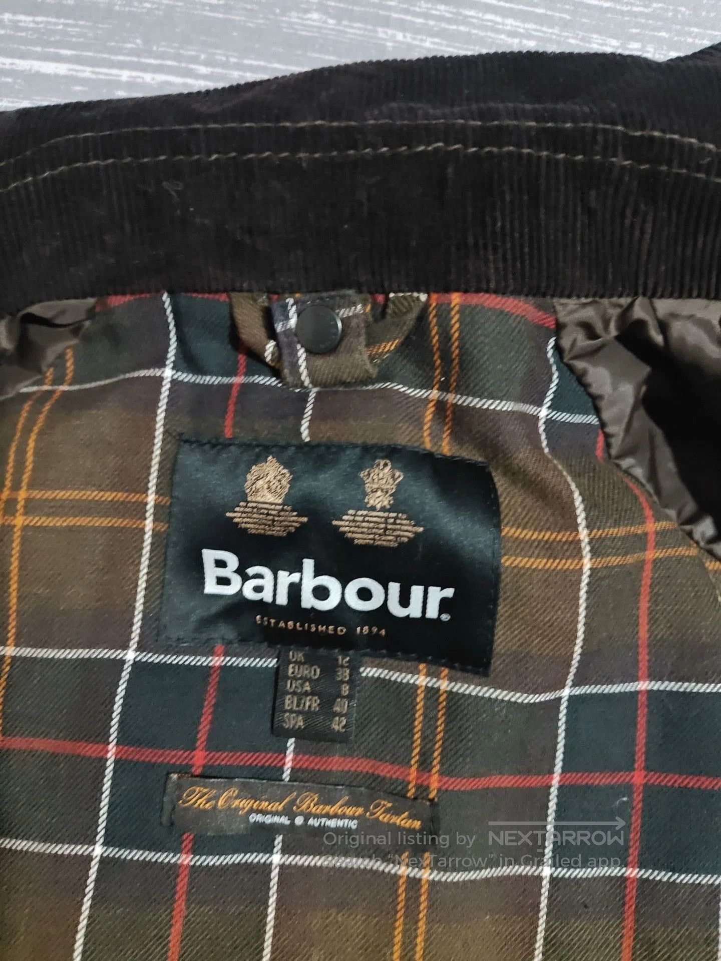 Barbour Barbour Beadnell Waxed Jacket Check Sleeves. Size S / US 4 / IT 40 - 7 Thumbnail