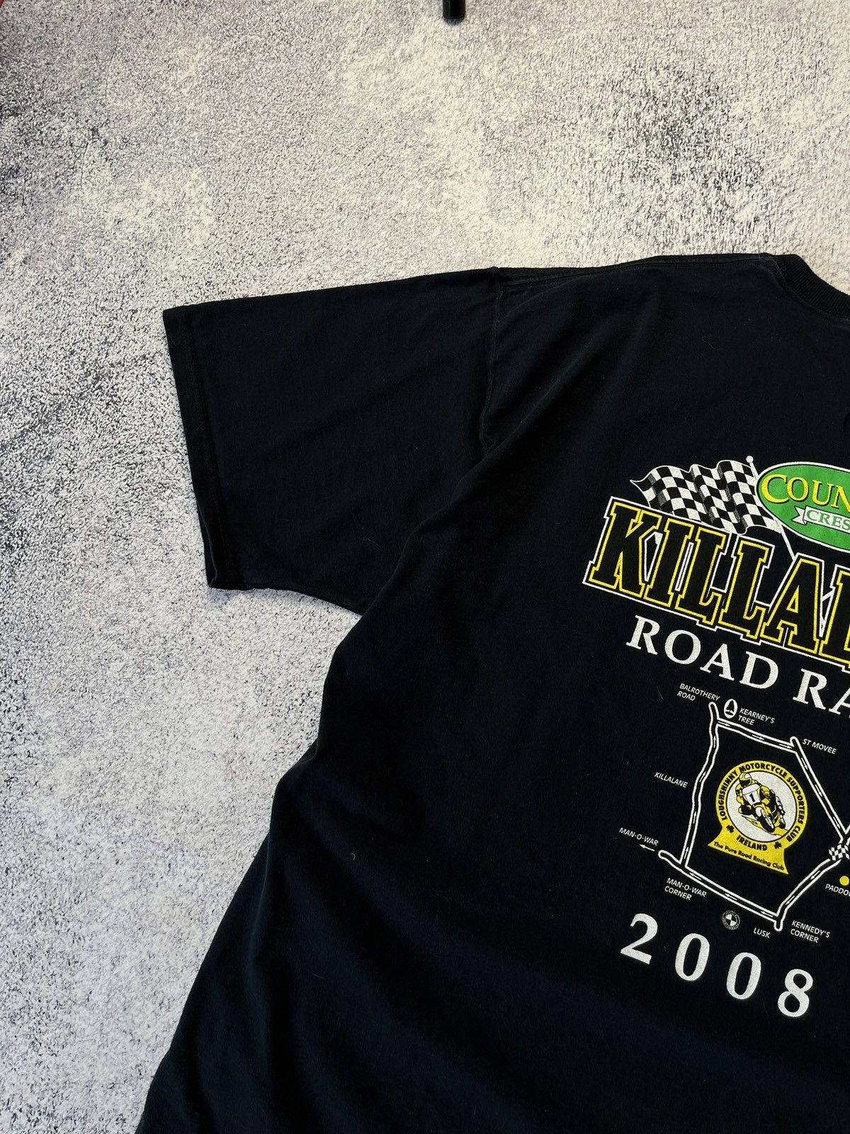 Other Vintage Moto Racing T Shirt Killalane Road Races 2008 Size US XXL / EU 58 / 5 - 14 Thumbnail