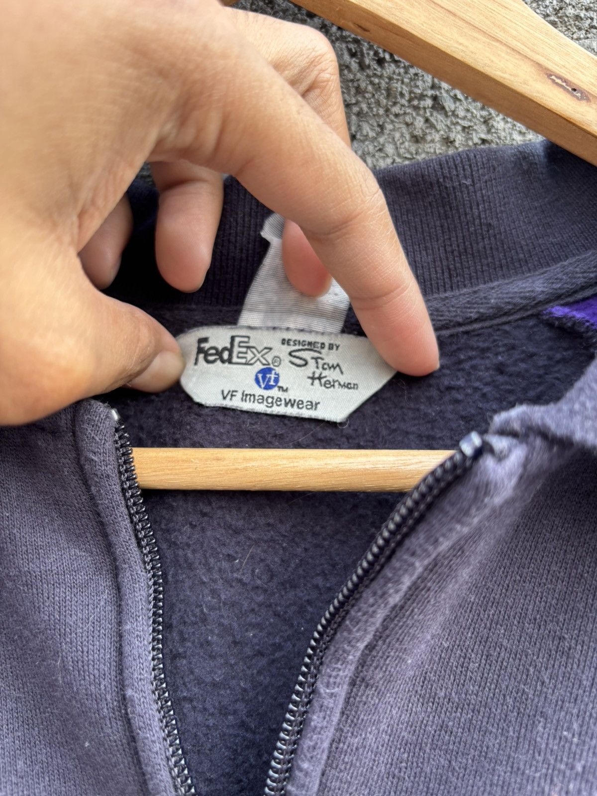 Vintage Fedex Uniform Half Zip Sweatshirt Size US L / EU 52-54 / 3 - 8 Thumbnail
