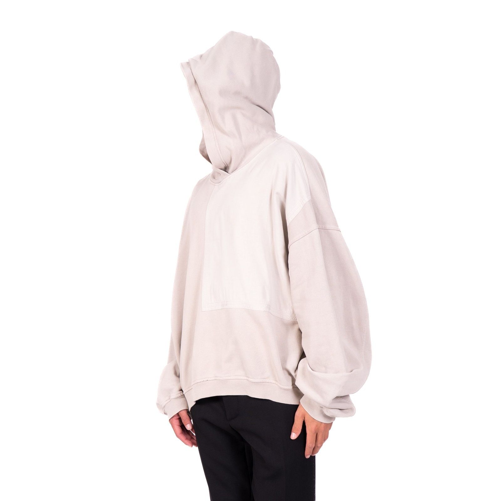 Haider Ackermann SS20 Oversized Panelled Perth Hoodie in Grey Cotton Size US M / EU 48-50 / 2 - 4 Thumbnail