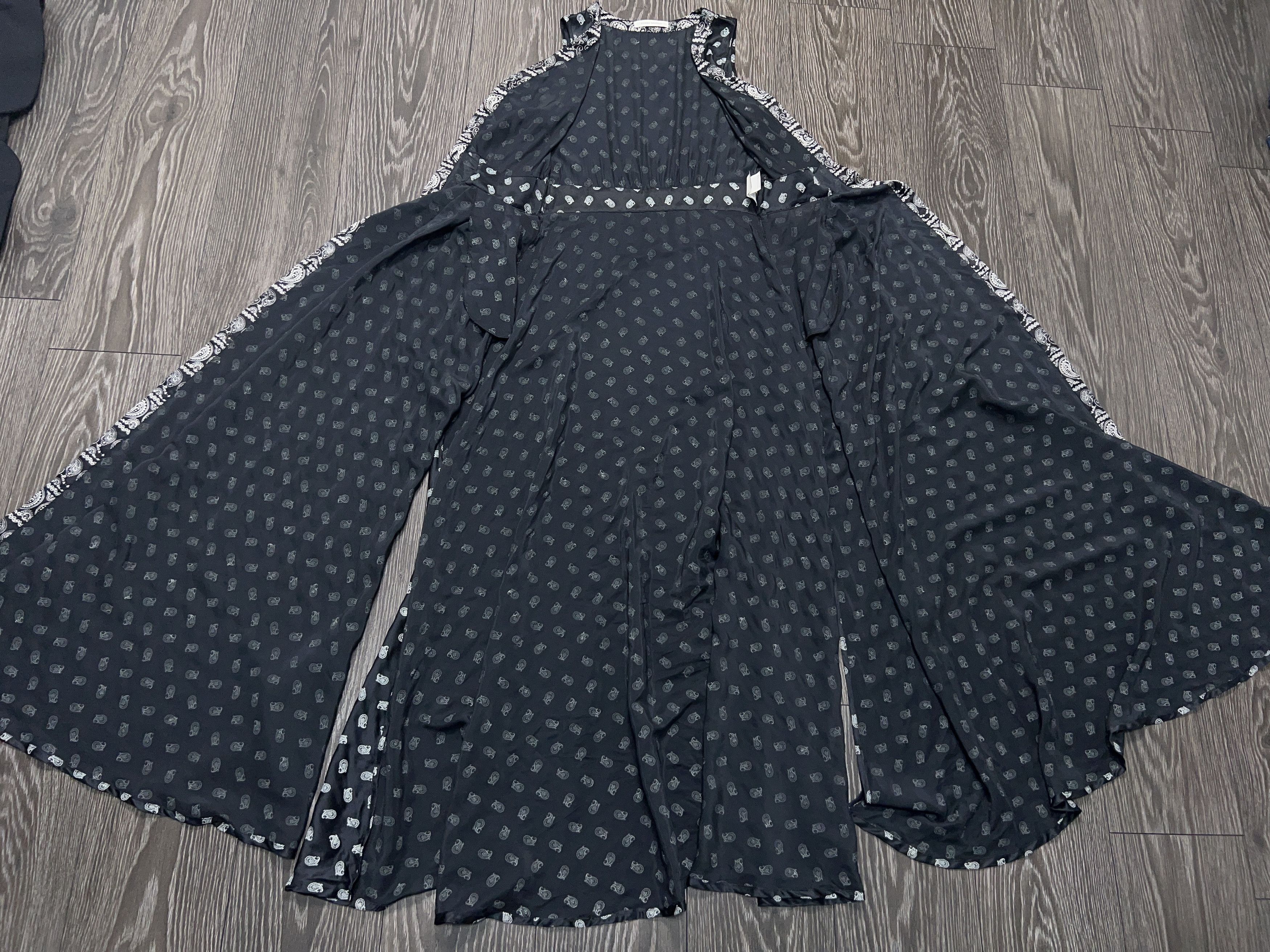 Balmain Paisley Monogram Dress Maxi Silk Sleeveless Size 30 / 44 Size M / US 6-8 / IT 42-44 - 16 Thumbnail