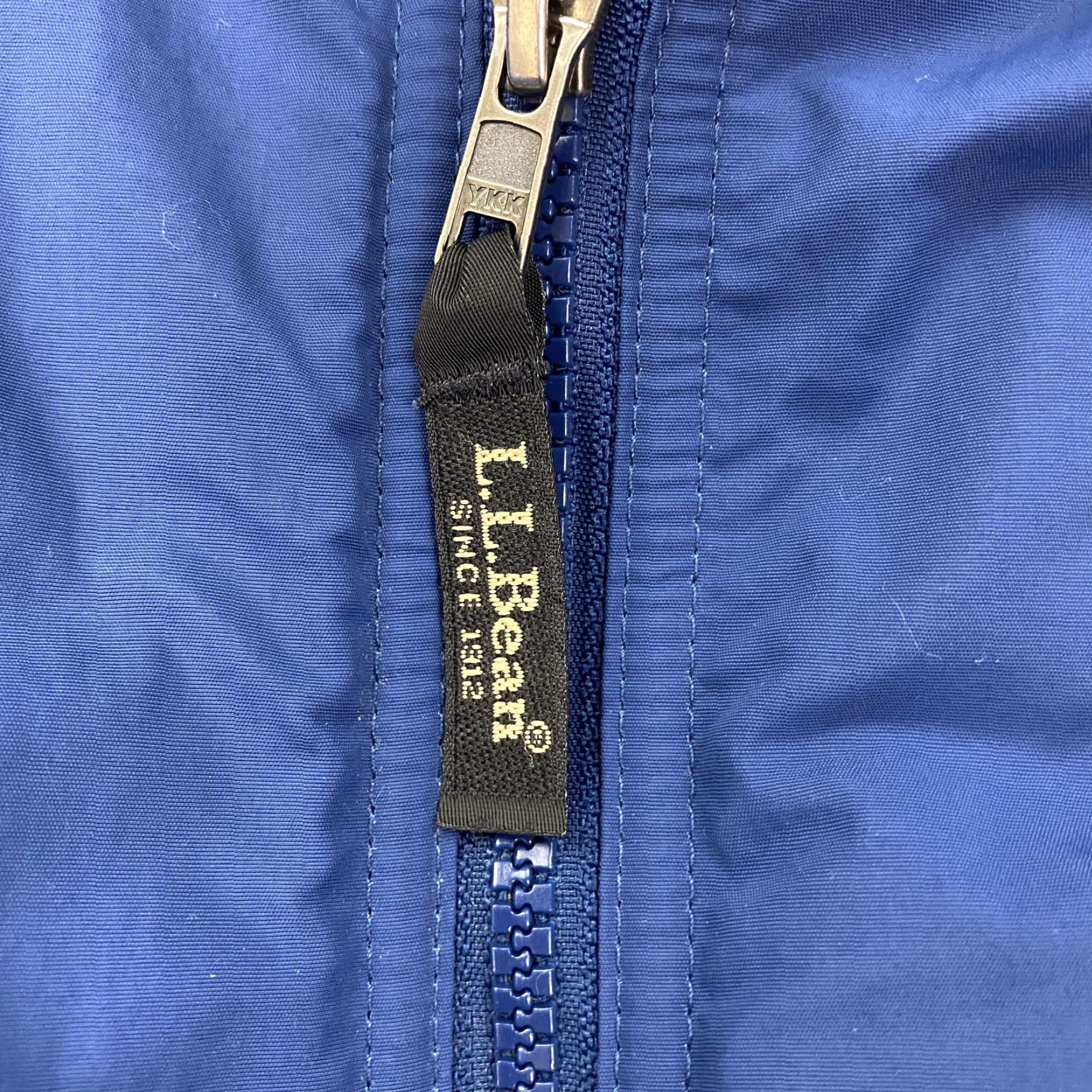Vintage LL Bean Jacket Mens XL Blue Fleece Lined Nylon Bomber Zip Pockets Ribbed Hem Size US XL / EU 56 / 4 - 5 Thumbnail
