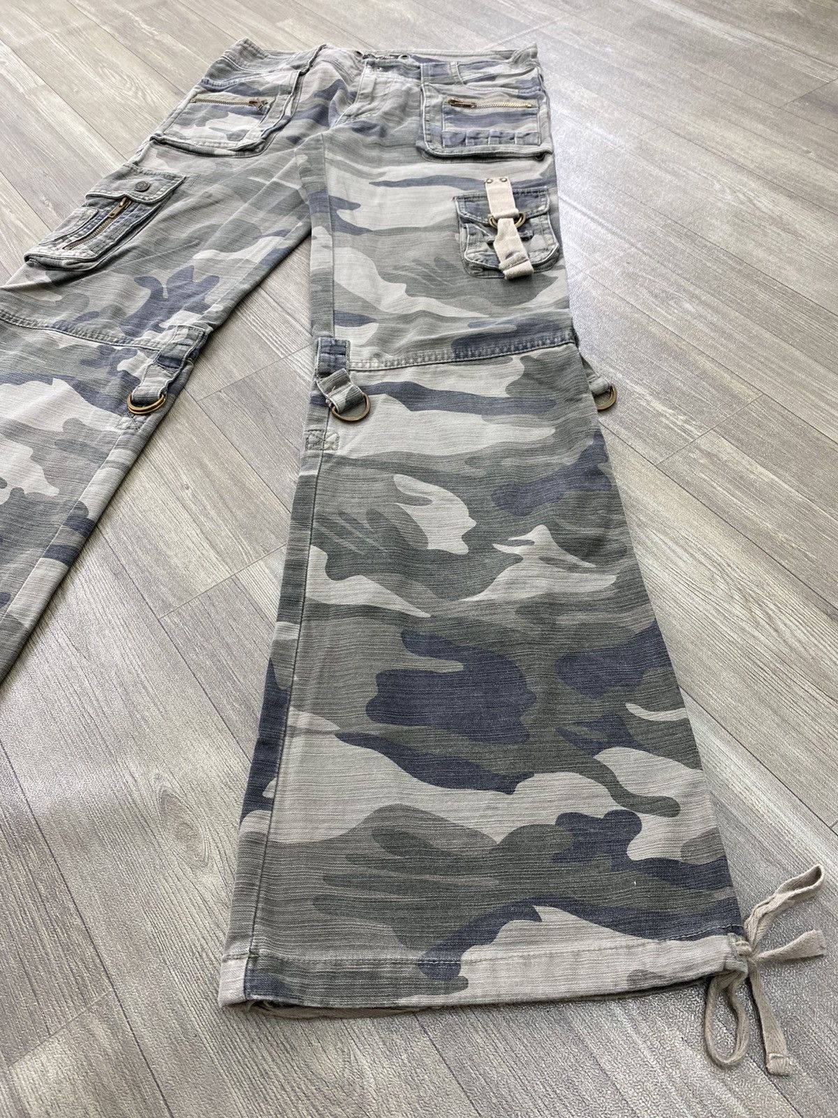 Hysteric Glamour Vintage Rote Rose Bondage Camo Military Lgb Flared Pants Y2K Size US 29 - 8 Thumbnail