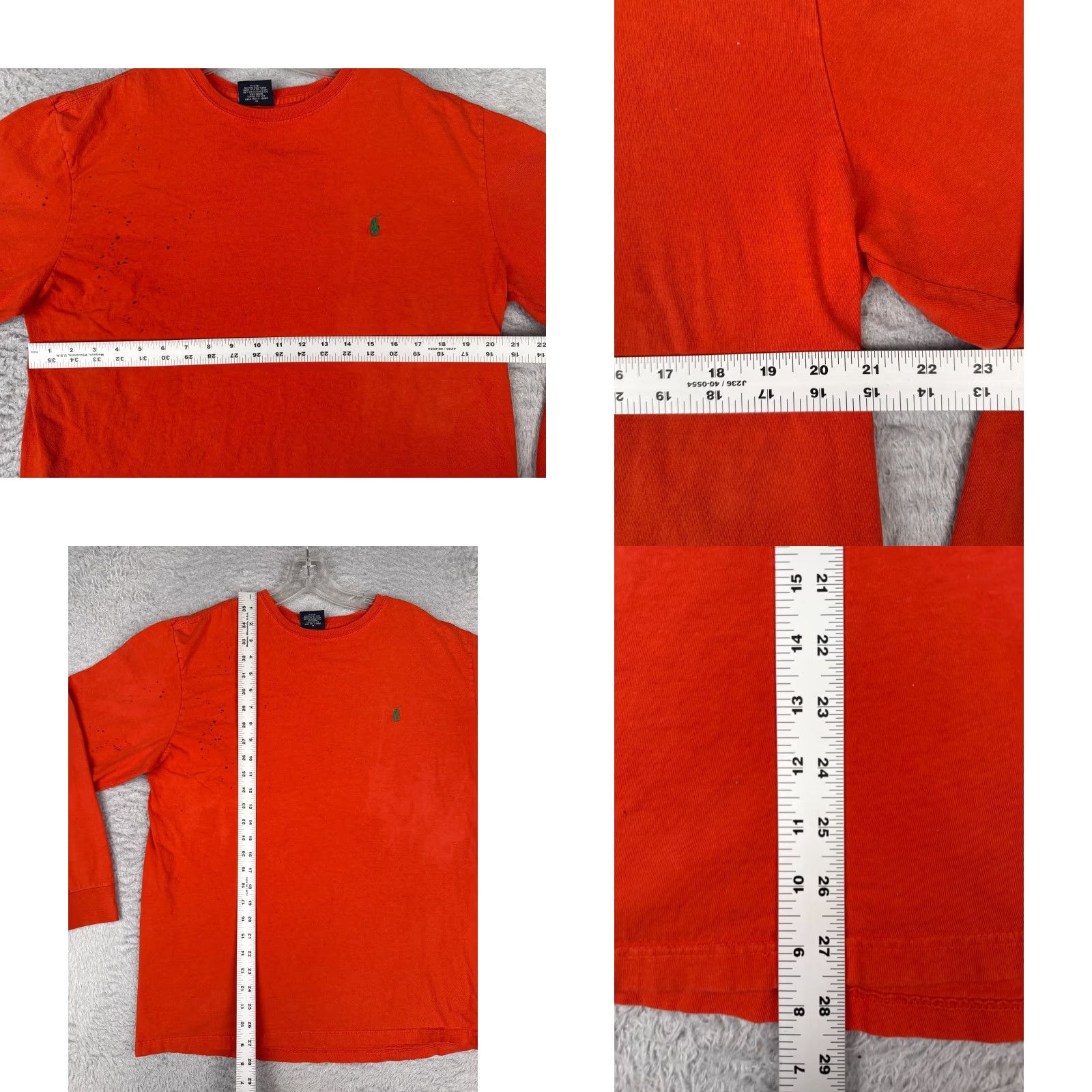 Ralph Lauren VINTAGE Nike Shirt Adult Large Orange Long Sleeve Crew Neck Cotton READ Size US L / EU 52-54 / 3 - 8 Thumbnail