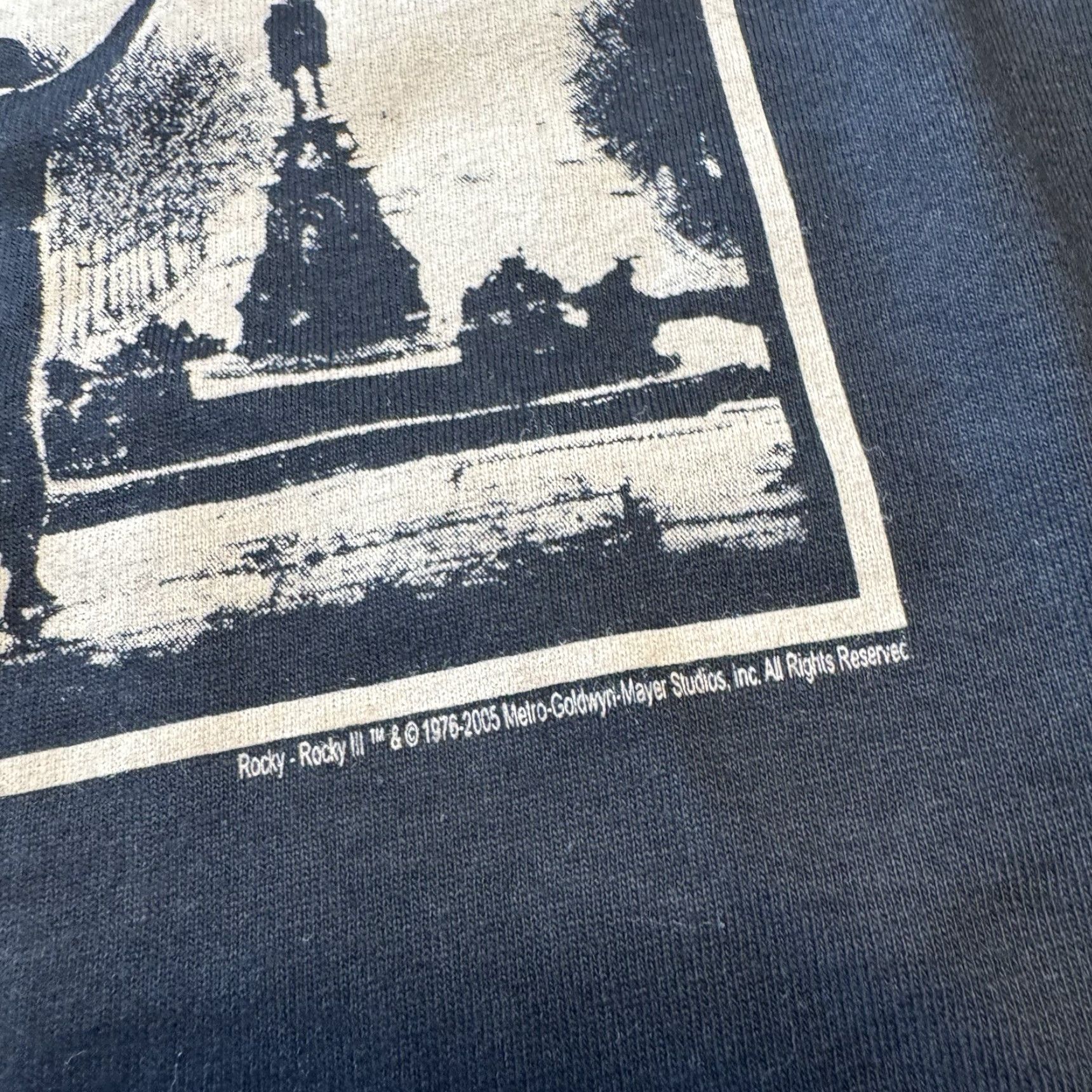 Vintage VINTAGE Rocky Balboa Shirt Mens Small Black T-Shirt Crew Neck Cotton Knit Logo Graphic Print Movie Rocky Philadelphia Museum Steps Size US S / EU 44-46 / 1 - 3 Thumbnail