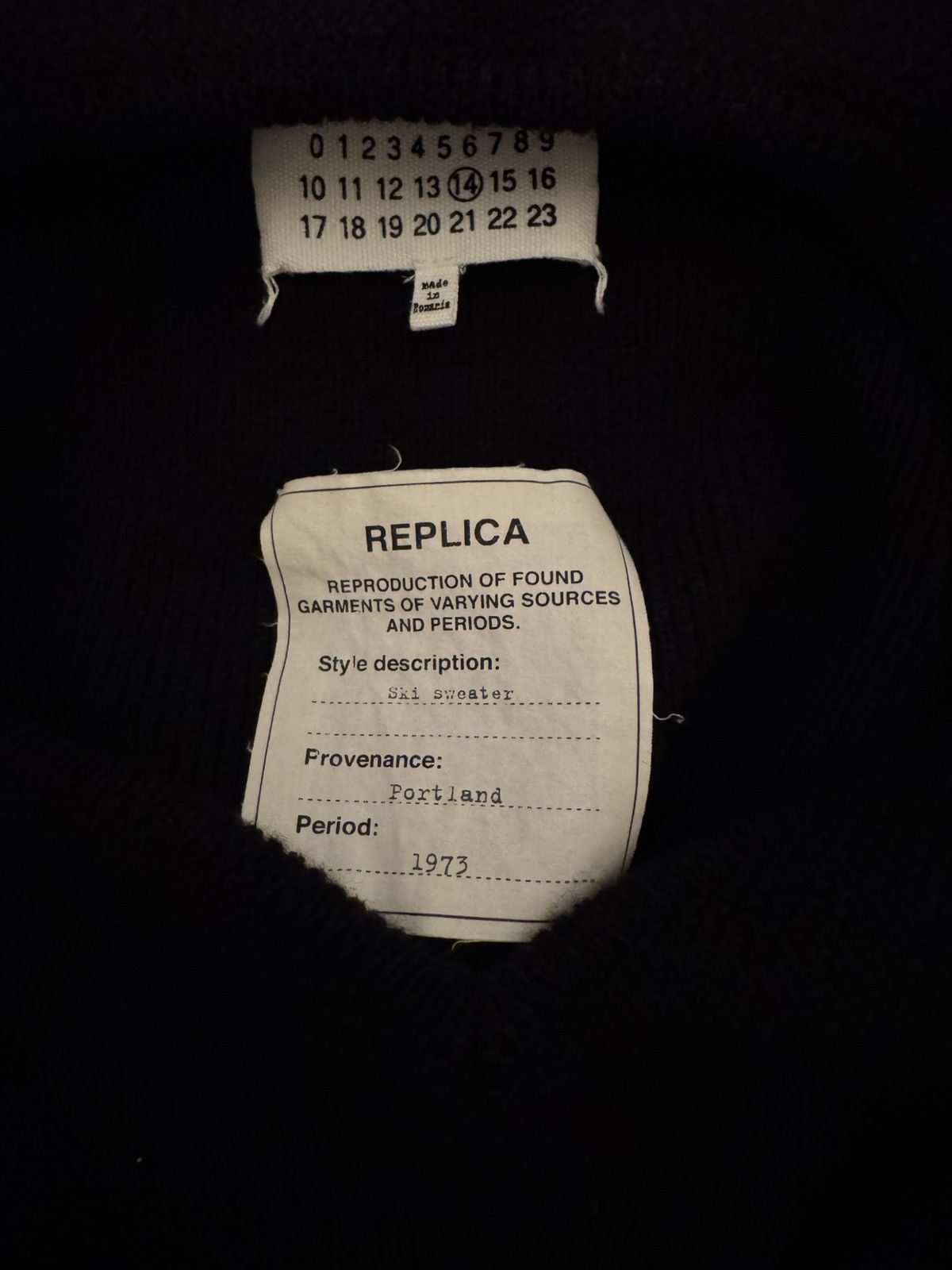 Maison Margiela Maison Martin Margiela – Replica Ski Sweater Navy Size US M / EU 48-50 / 2 - 5 Thumbnail