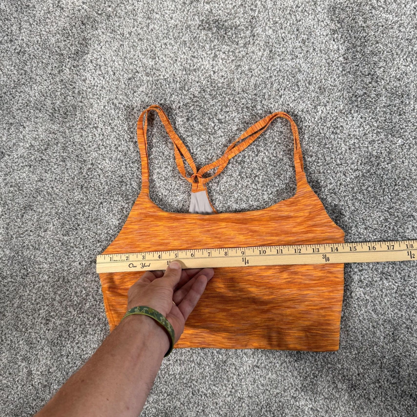 Outdoor Voices Outdoor Voices Sports Bra Womens M Orange Heathered Longline Racerback Yoga Activewear Bra Womens M Orange Heathered Longline Racerback Yoga Size ONE SIZE - 3 Thumbnail