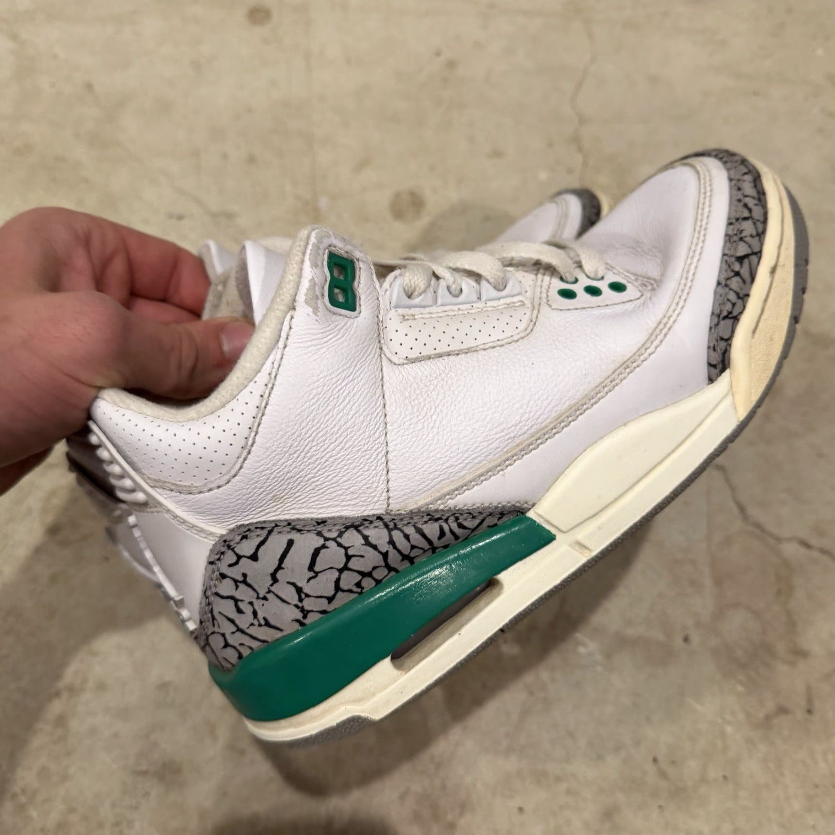 Jordan Brand Jordan 3 Lucky Green Womens Size 6 Ck9246-136 Used Size ONE SIZE - 4 Thumbnail