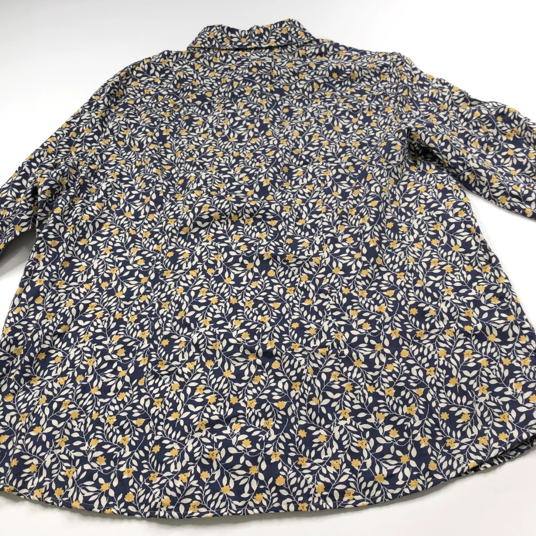 Vintage Foxcroft Shirt Blue Floral 18 Wrinkle Free Shaped Long Sleeve All Over Print Button-Up Casual Women's Size XXL / US 16-18 / IT 52-54 - 7 Thumbnail