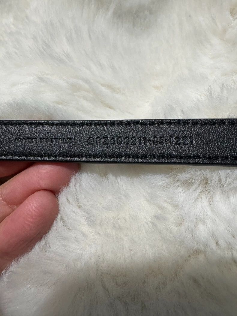 Saint Laurent Paris saint laurent parisBlack and silver embossed belt 2503-Next Size ONE SIZE - 4 Thumbnail