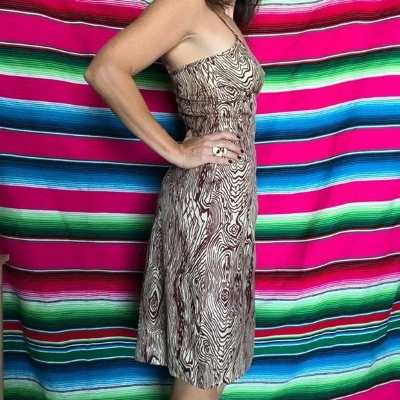 Nanette Lepore VTG Nanette Lepore Woodgrain Silk Pencil Dress Midi Size M / US 6-8 / IT 42-44 - 3 Thumbnail