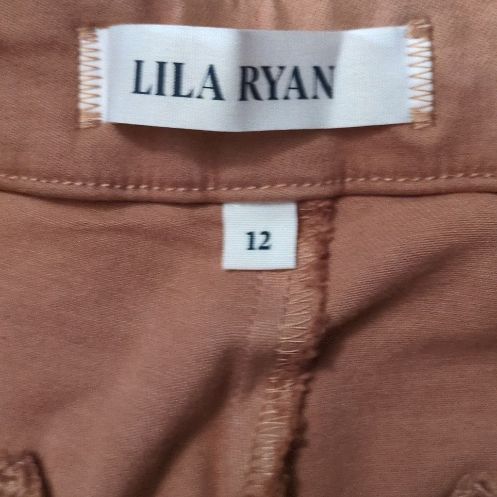 Other Lila Ryan Camel The Kit Side Stripe Crop Trousers Size 12 Size 34" / US 12 / IT 48 - 3 Thumbnail