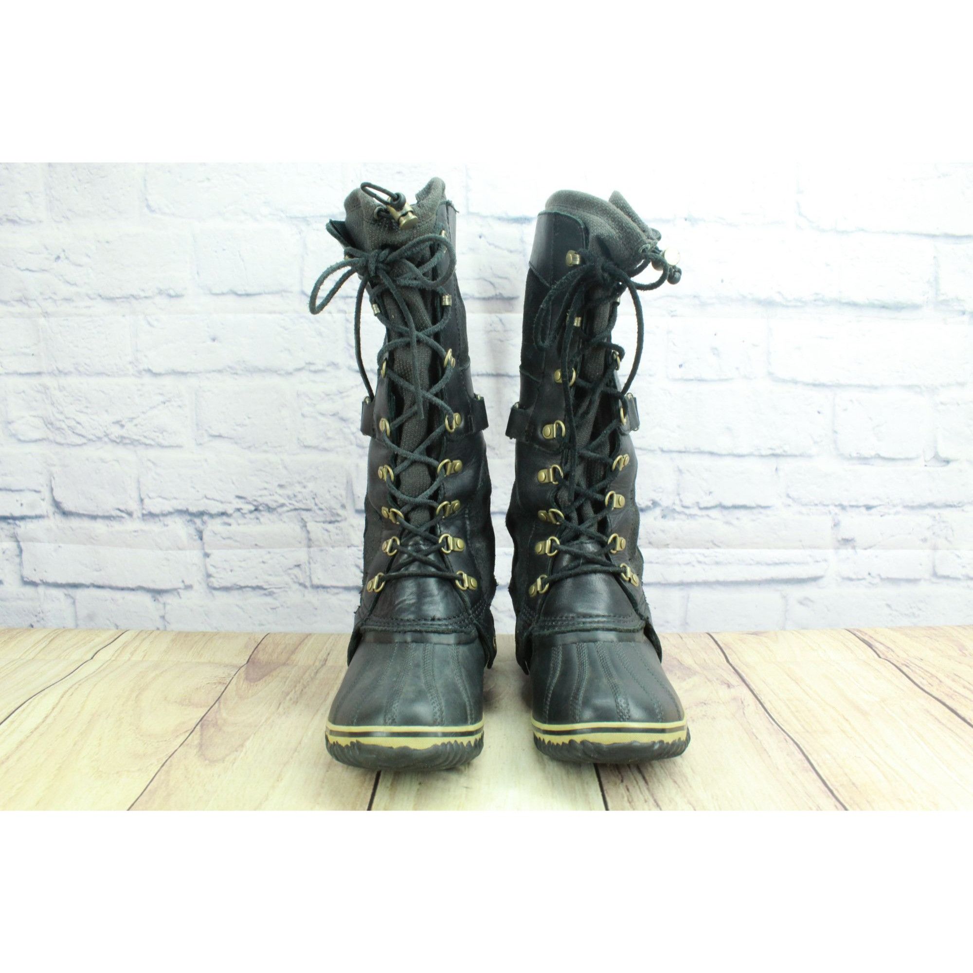 SOREL Sorel Conquest Carly Black Suede Winter Boots Women's 9.5 Size US 9.5 / IT 39.5 - 5 Thumbnail