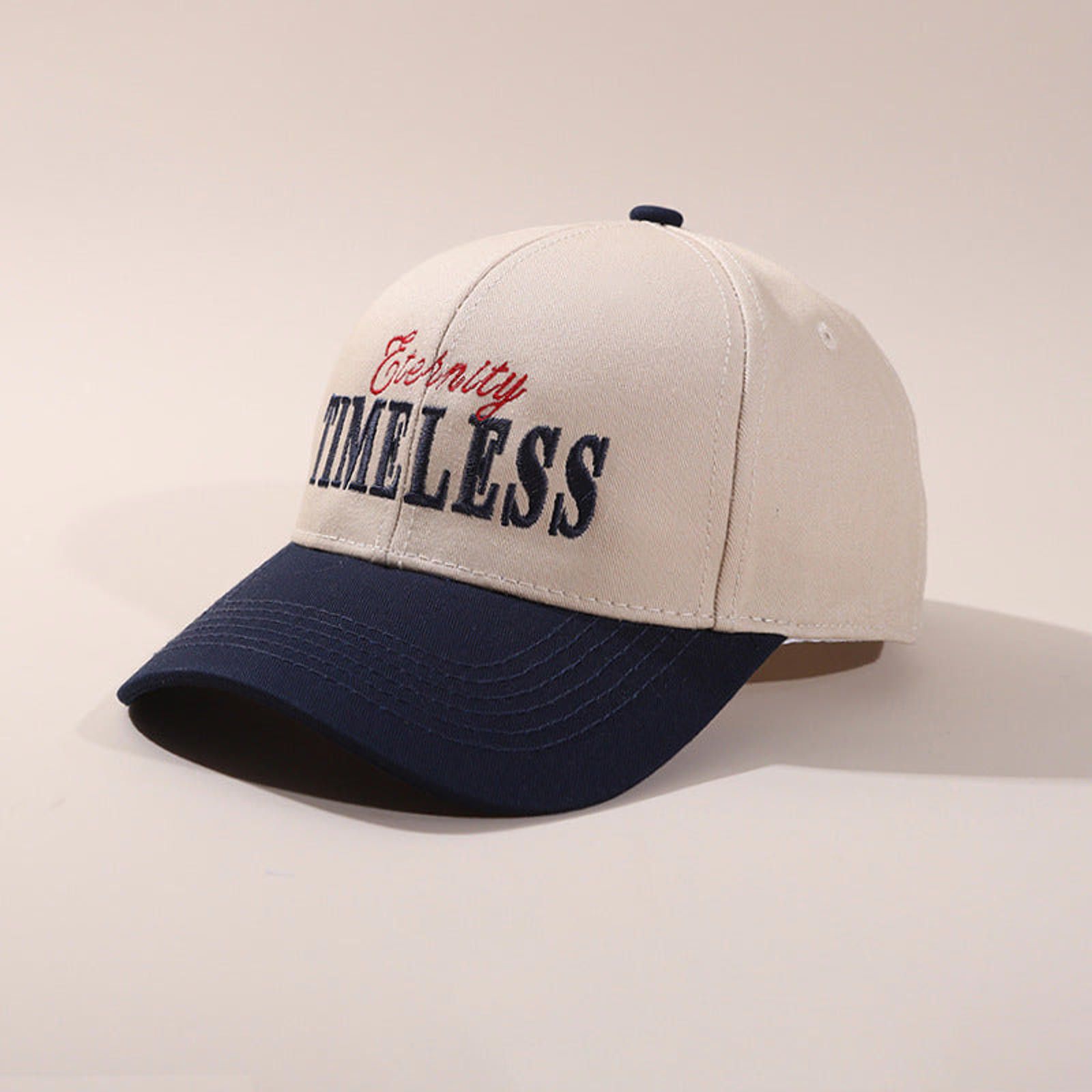 Vintage 'Eternity Timeless' Colour-Block Letter Baseball Cap Size ONE SIZE - 3 Thumbnail
