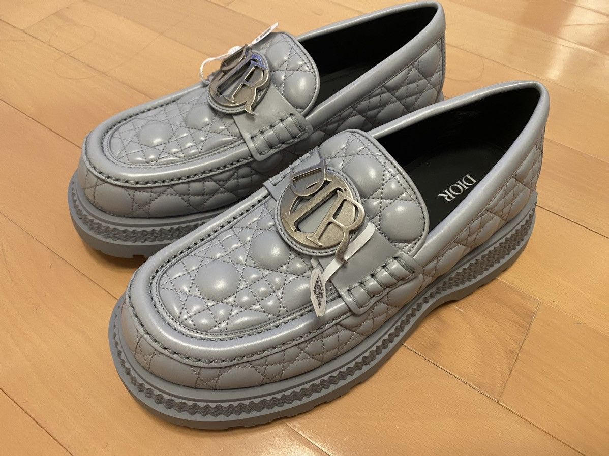 Dior Dior grey cannage buffalo loafers 41 Size US 8 / EU 41 - 2 Thumbnail