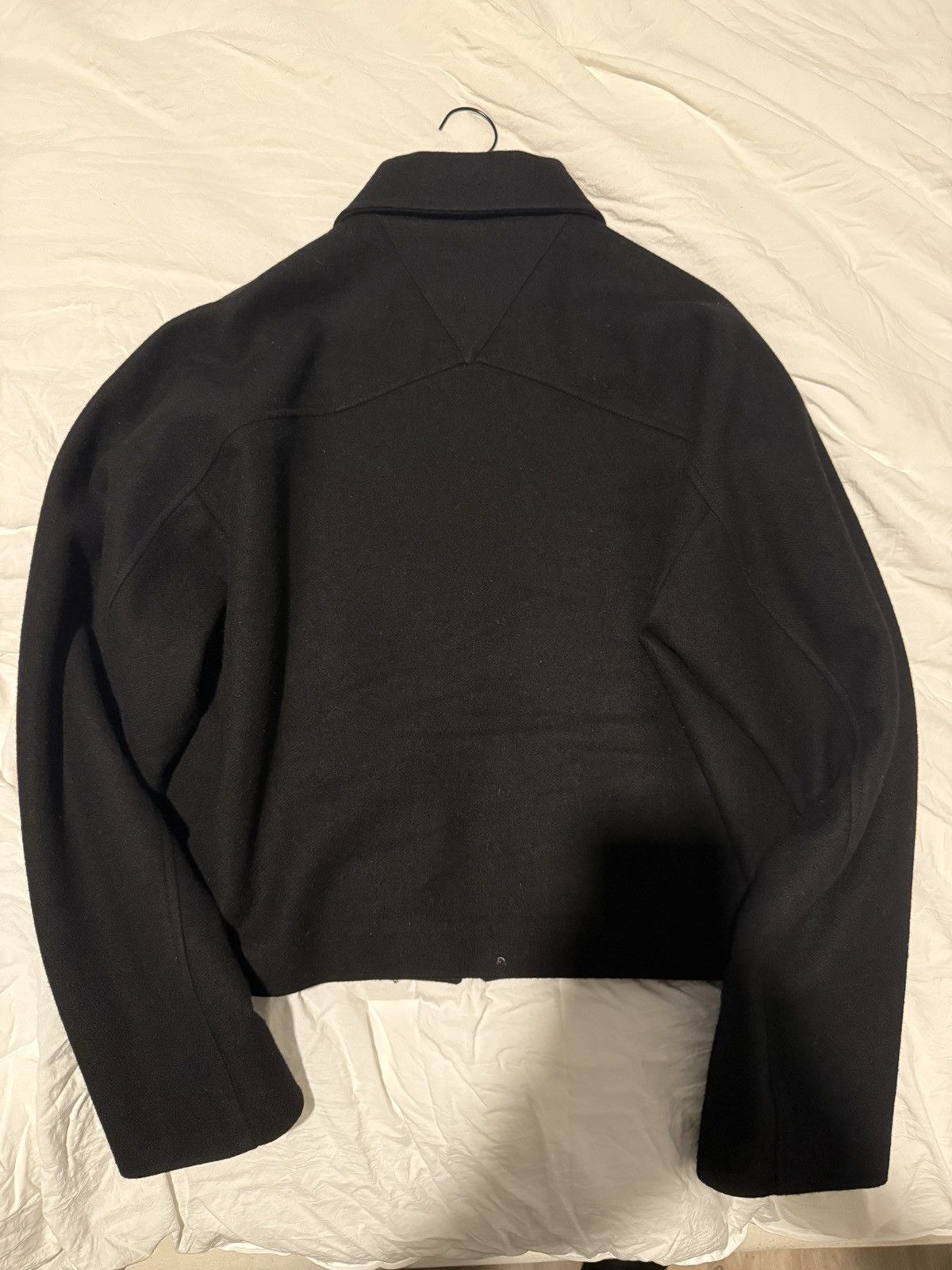 Bottega Veneta Bottega Veneta Black Wool Cropped Triangle Pocket Jacket Size US L / EU 52-54 / 3 - 13 Thumbnail