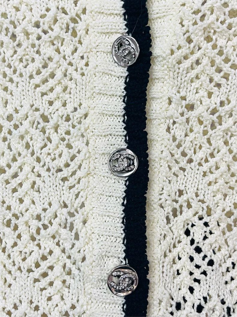 Chanel Chanel 24P milky white hollow long knitted skirt 2504-Nexta Size XS / US 0-2 / IT 36-38 - 4 Thumbnail