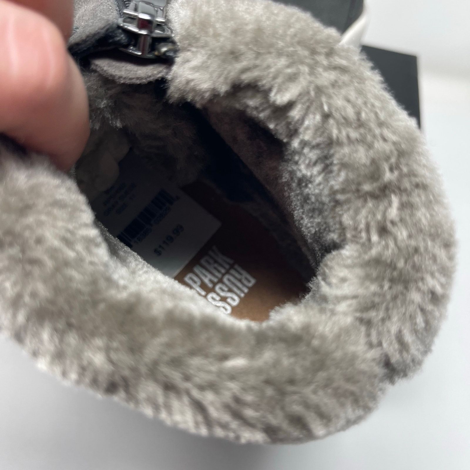Other New RUSSELL PARK Oliver Faux Fur-Trim Suede Sneakers Grey 11 Size US 11 / EU 44 - 2 Thumbnail