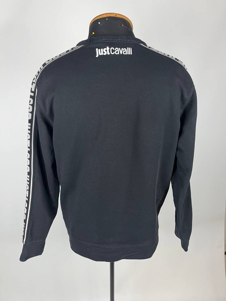 Designer × Just Cavalli Just Cavalli Men's Sweatshirt Tape Sleeve Logo (0498) Size US L / EU 52-54 / 3 - 3 Thumbnail
