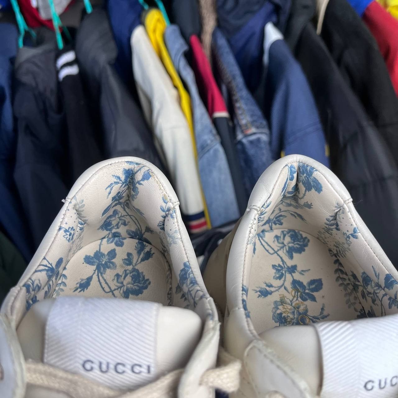 Gucci Gucci Rhyton White/Red/Blue Stripe Ivory Sneakers Size 36 Size US 6 / IT 36 - 15 Thumbnail