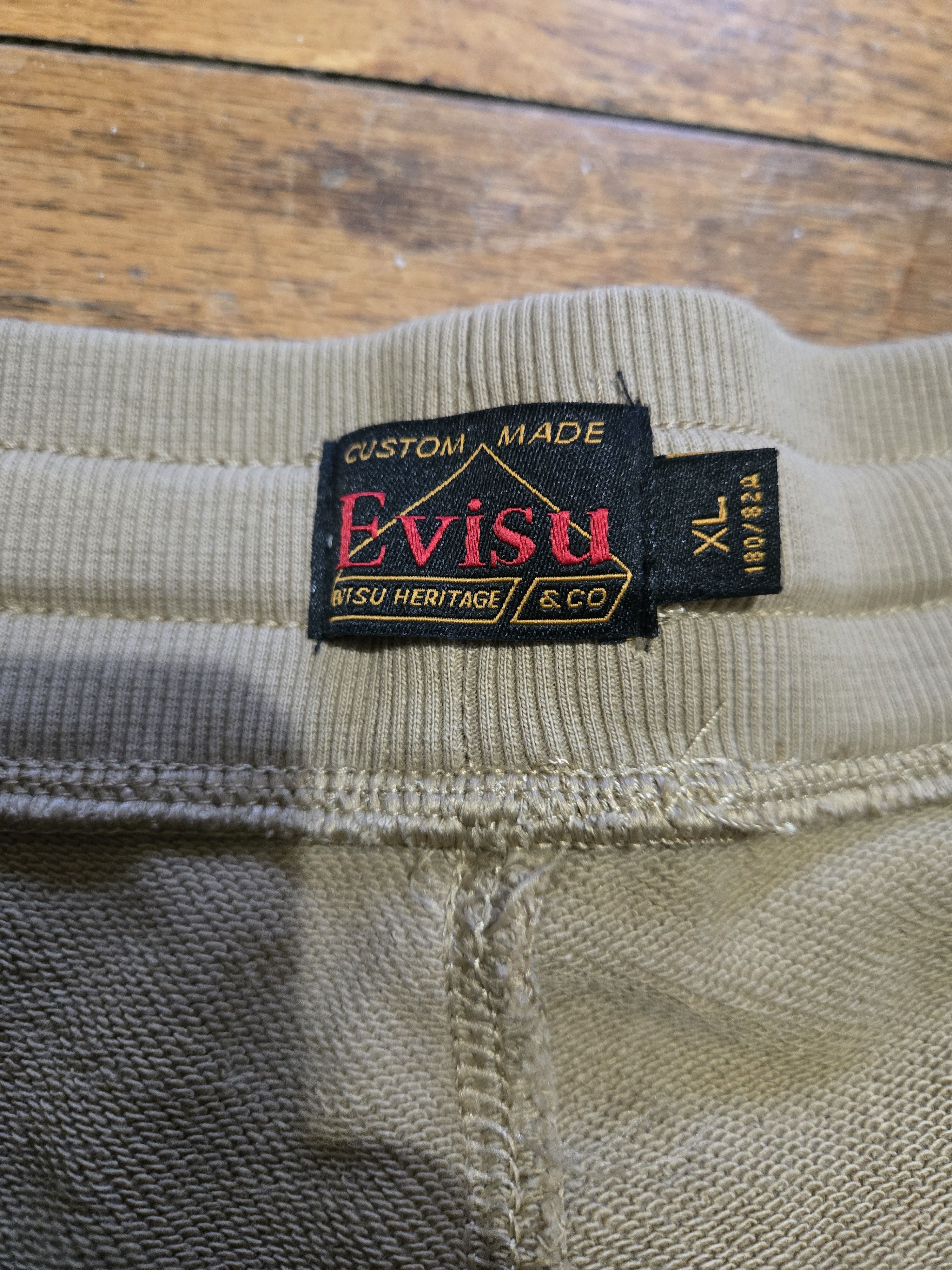 Evisu Evisu XL Playful Godhead Print Oversized Tan Sweatshorts Size US 36 / EU 52 - 4 Thumbnail