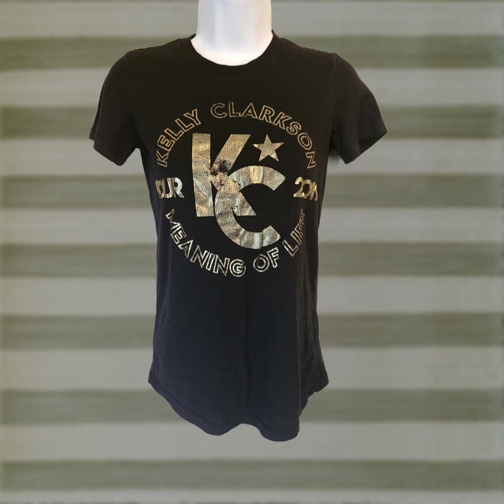 Vintage Juniors Kelly Clarkson Meaning Of Life 2019 Concert Tour Black T Shirt Size S Size S / US 4 / IT 40 - 1 Thumbnail