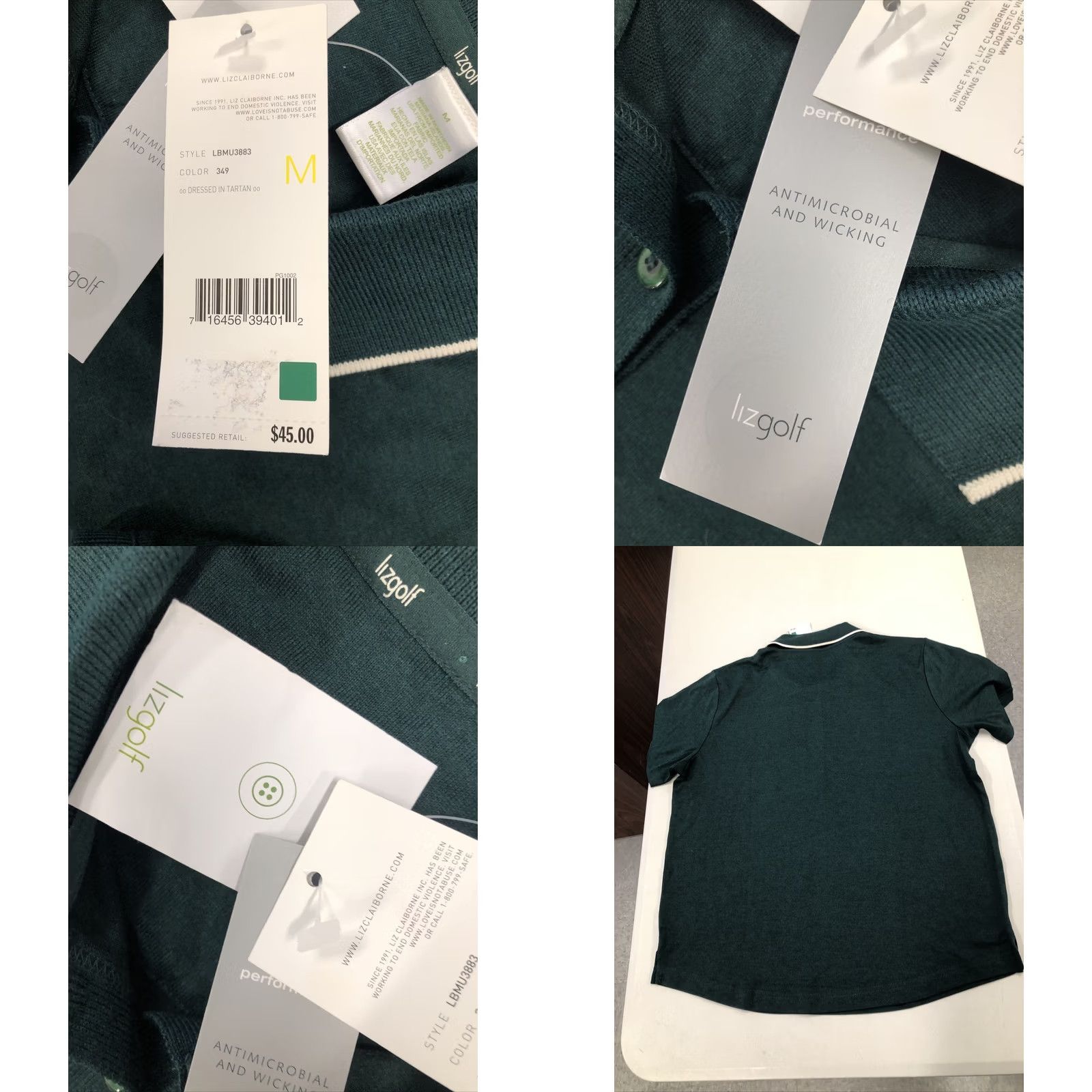 Liz Claiborne NWT Liz Claiborne Golf Polo Shirt Womens M Green Collared Short Sleeve Top New Size M / US 6-8 / IT 42-44 - 8 Thumbnail