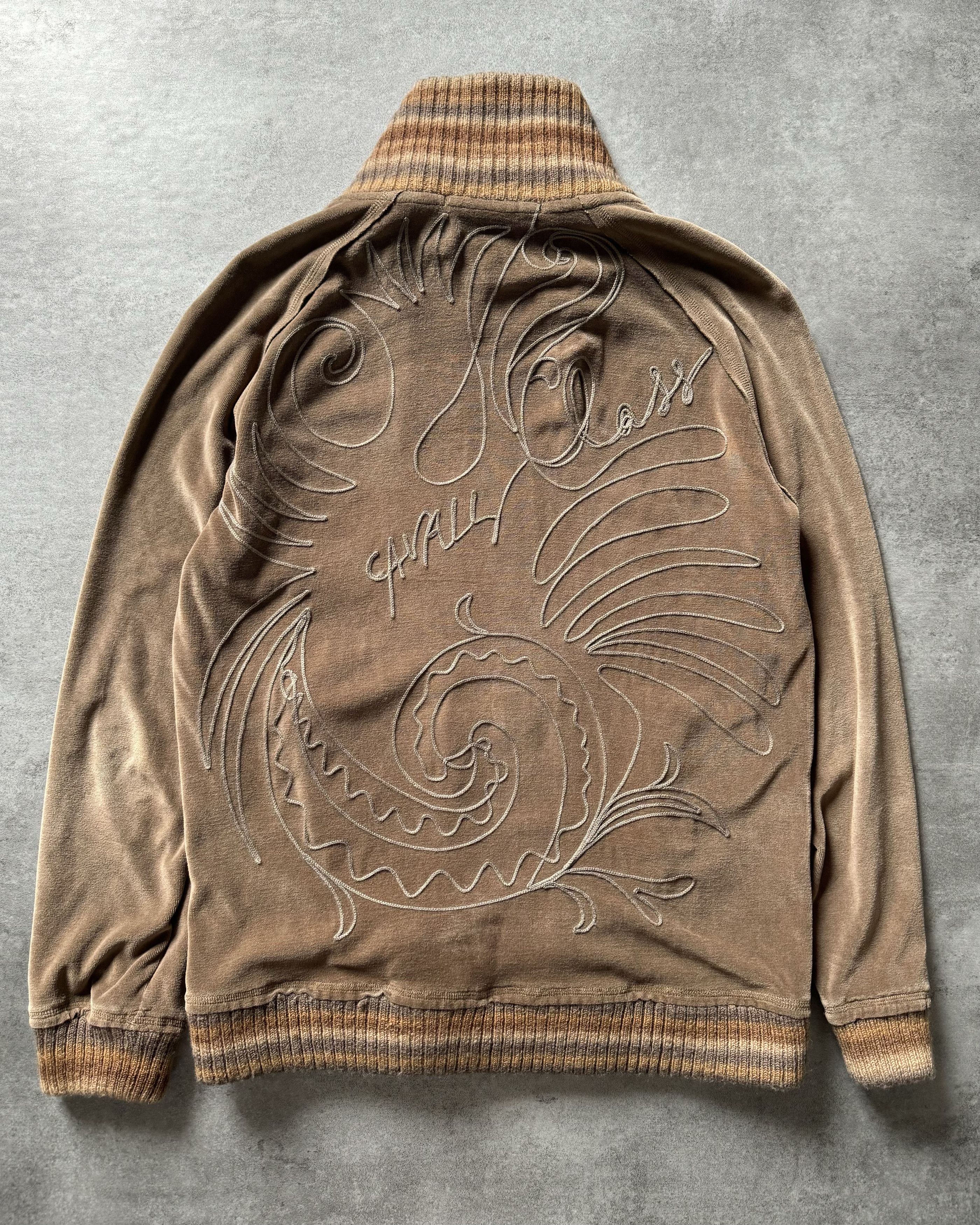 image of Archival Clothing x Roberto Cavalli 2000S Roberto Cavalli Class Signature Relaxed Sweater in Brown 