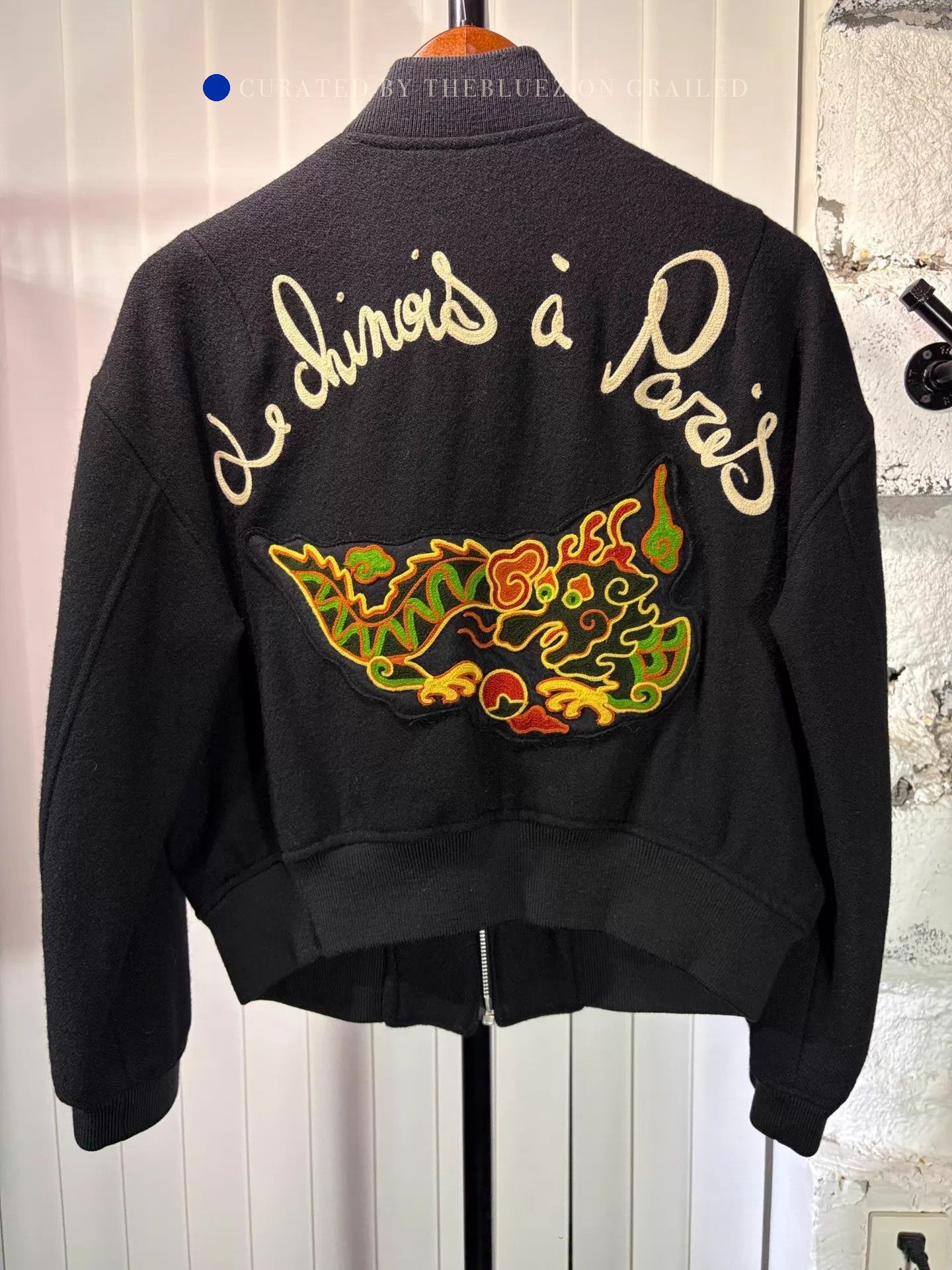 Issey Miyake 90s Black Embroidered Baseball Jacket Size US S / EU 44-46 / 1 - 1 Thumbnail