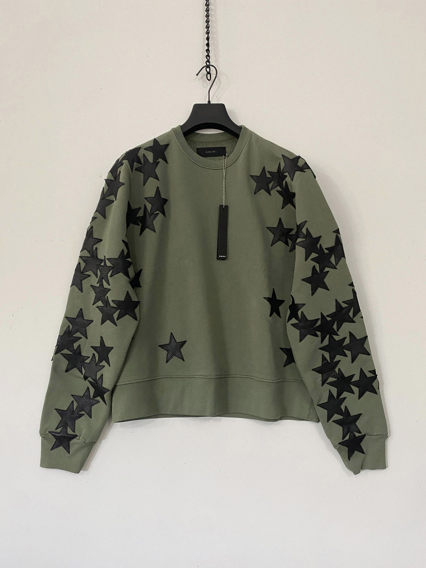 Amiri Amiri Leather star patch sweat shirt Size US S / EU 44-46 / 1 - 1 Thumbnail