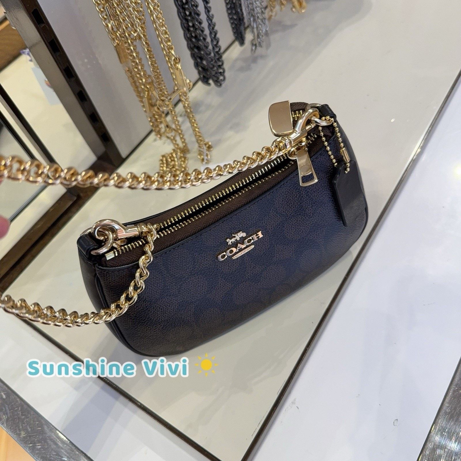 Coach NWT Bundle Coach Teri Mini Bag CW323 & CAX00 Chain Gold Size ONE SIZE - 4 Thumbnail