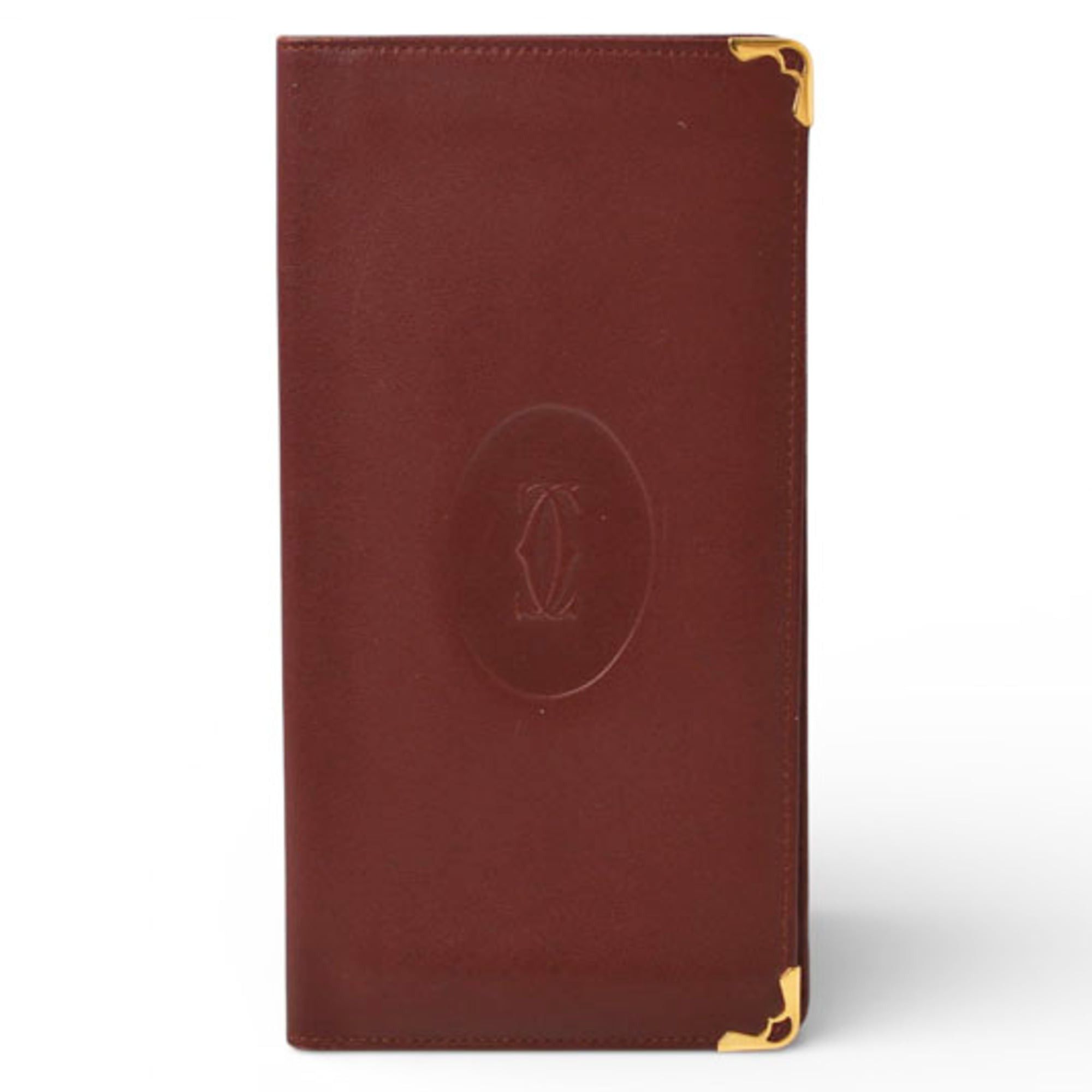 Cartier Cartier Men's Wallet, Long Leather Billfold, Must de Cartier, Bordeaux Size ONE SIZE - 1 Thumbnail