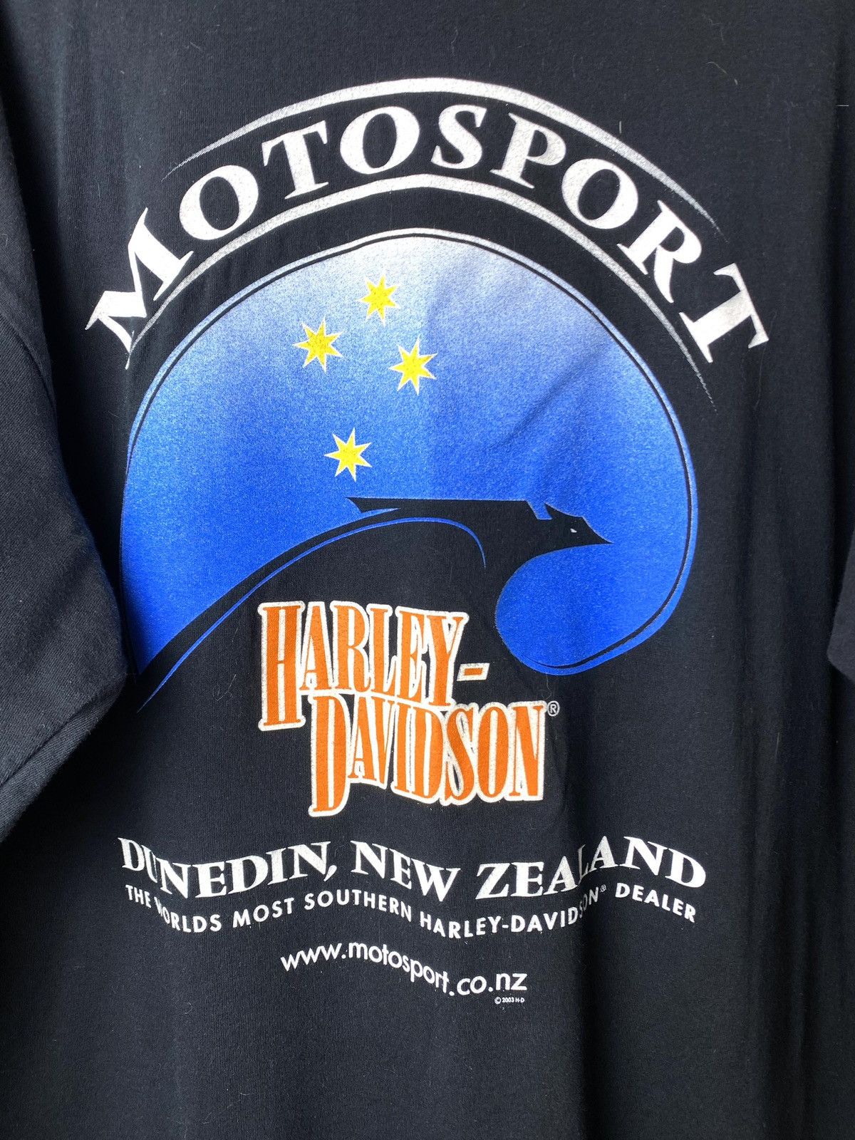 Harley Davidson Vintage Harley Davidson New Zealand T Shirt Choppers 90-00’s Size US XL / EU 56 / 4 - 7 Thumbnail