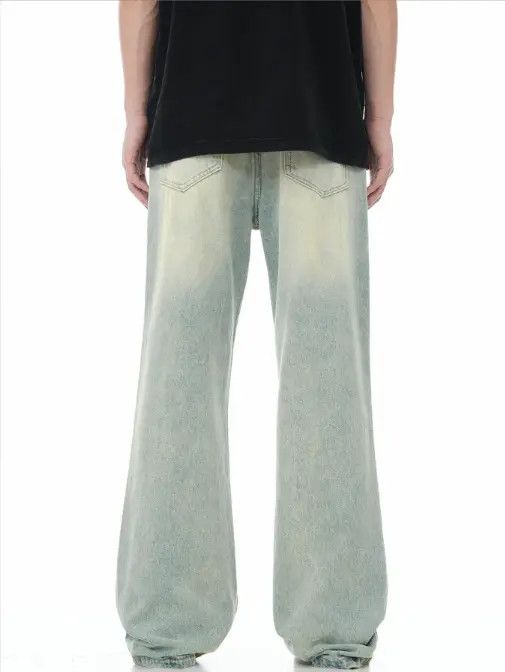 VIBE American men's washed distressed street vintage loose jeans Size US 32 / EU 48 - 8 Thumbnail