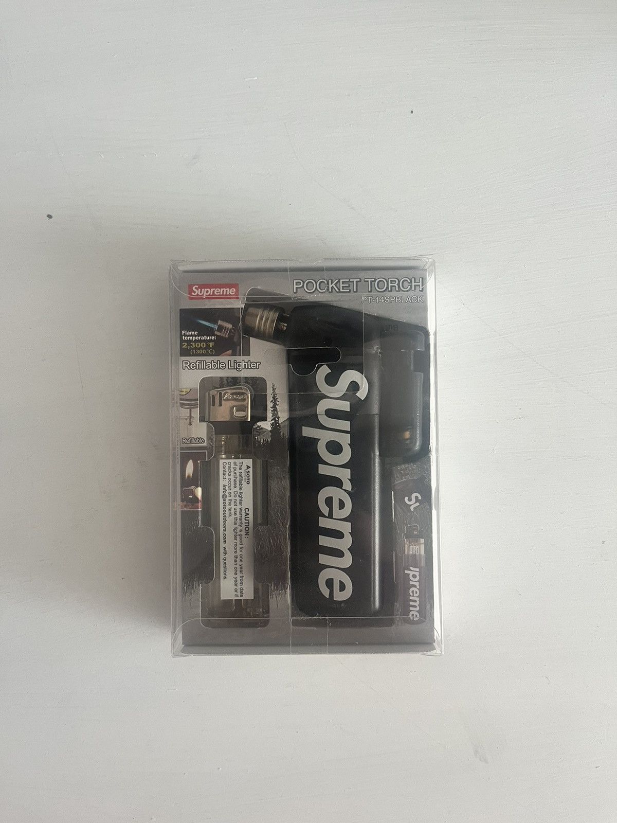 image of Supreme Pocket Torch Lighter in Black, Men's